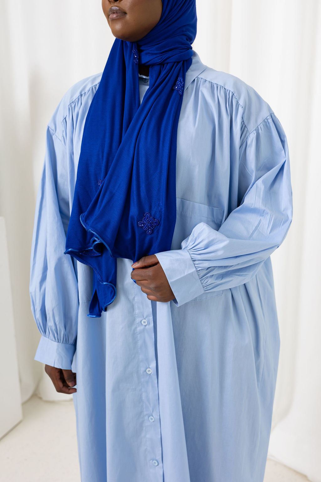Oversized blouse licht blauw