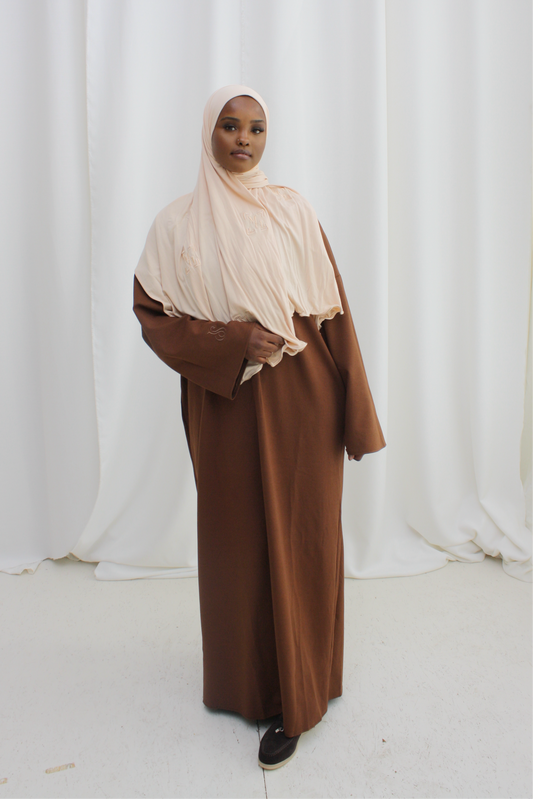 Jersey dress- bruin