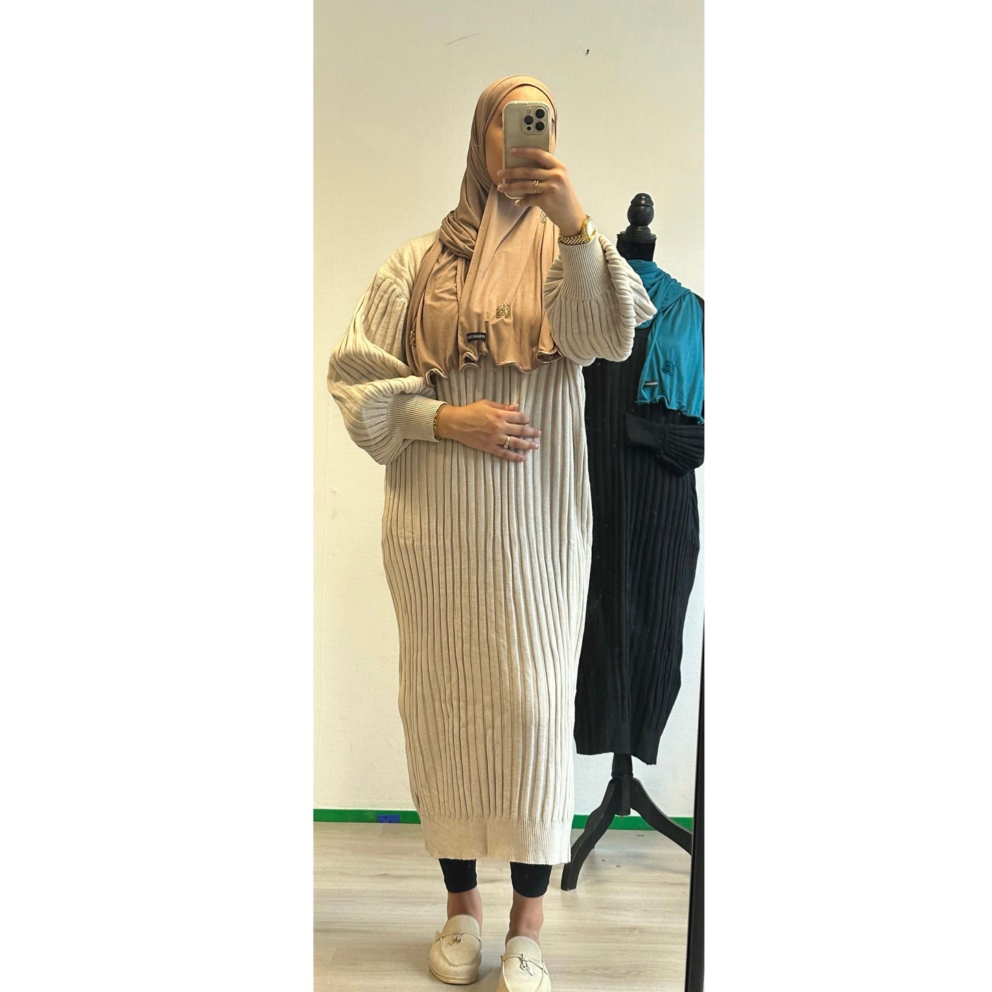 Trui met plofmouw - Beige