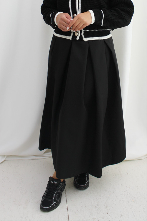 Classic plooien rok - black