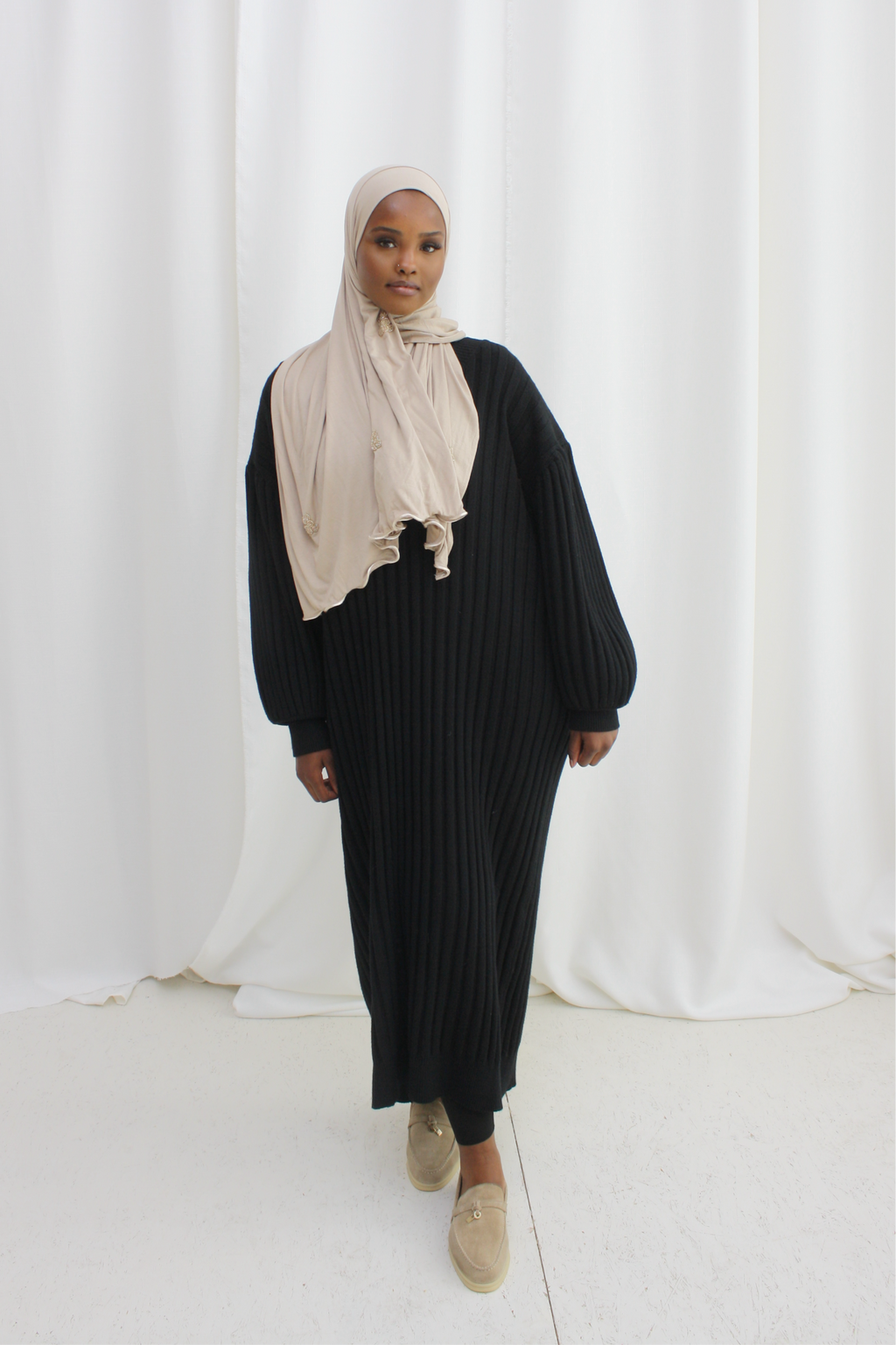 Trui met plofmouw - Dark black