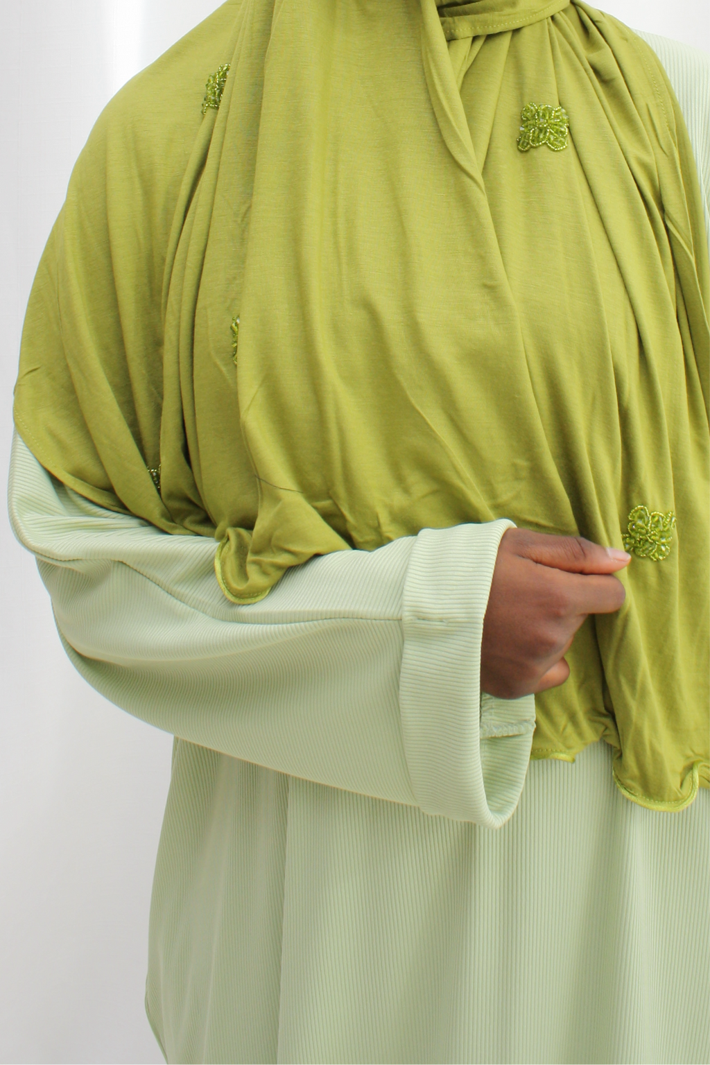 Ribbel dress - pistach green