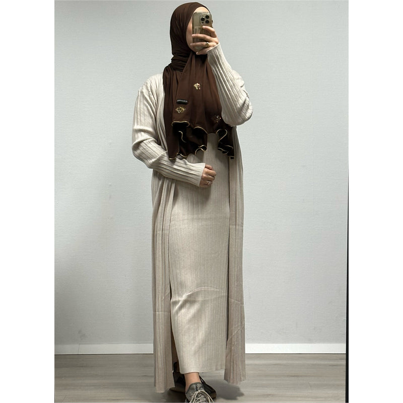 Jurk twinset beige Myhijabidress