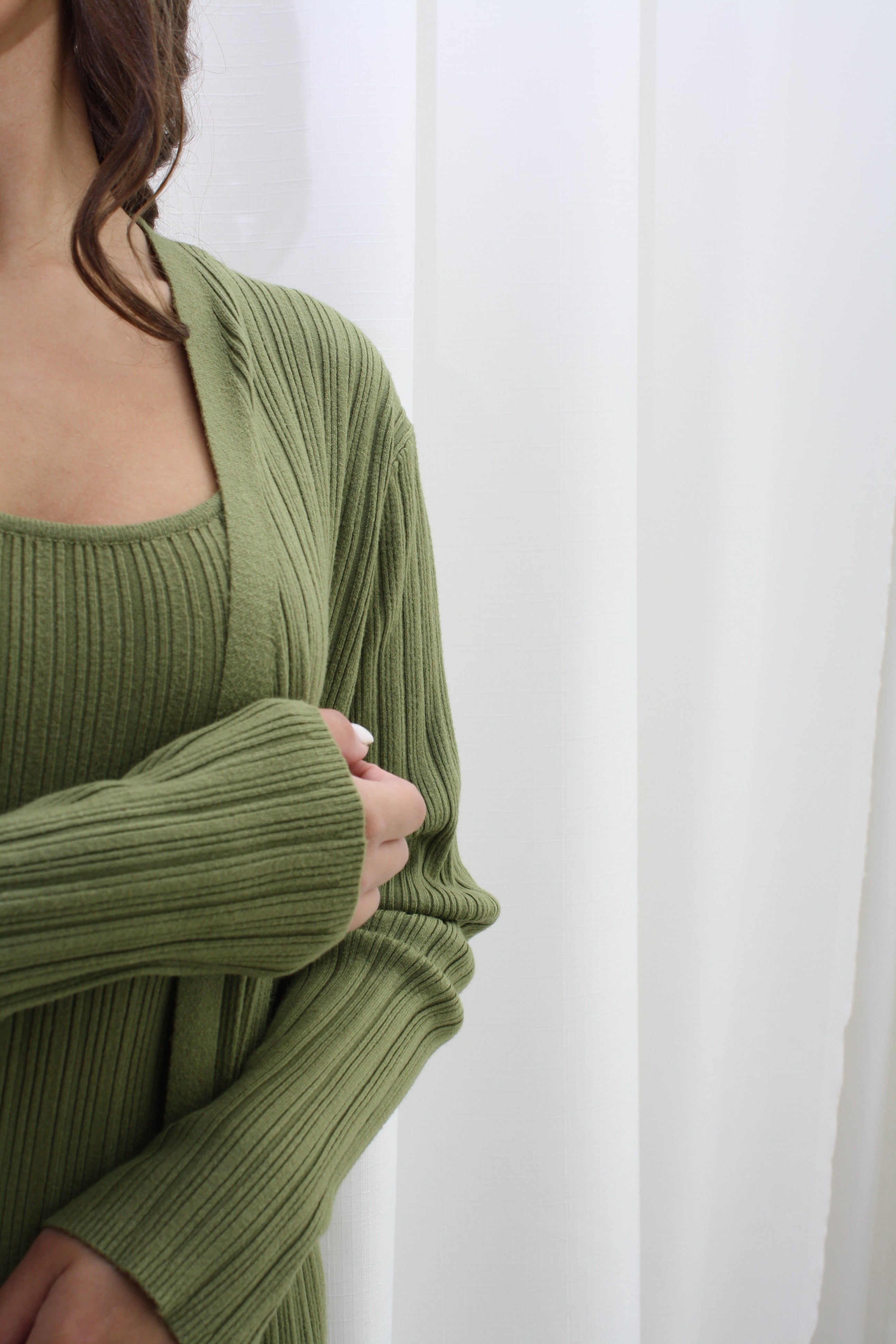 Jurk twinset - lime green