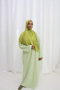 Ribbel dress - pistach green