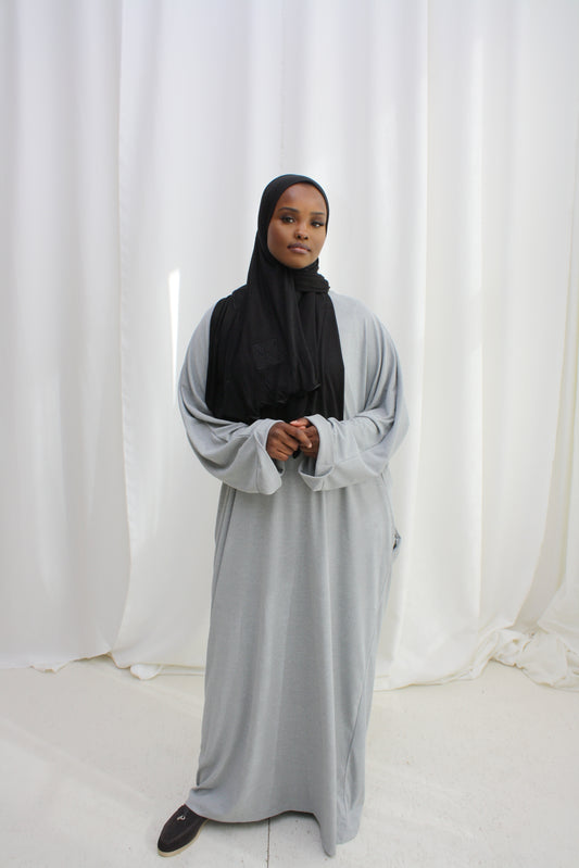 Ribbel dress - grijs
