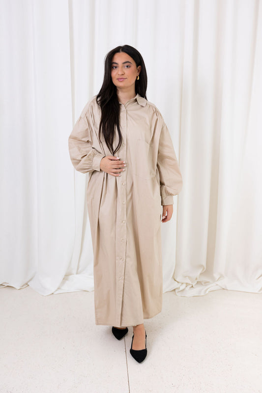 Oversized blouse -beige