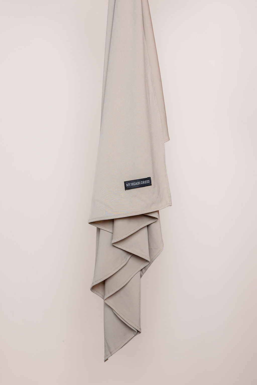 Silk jersey scarf - taupe