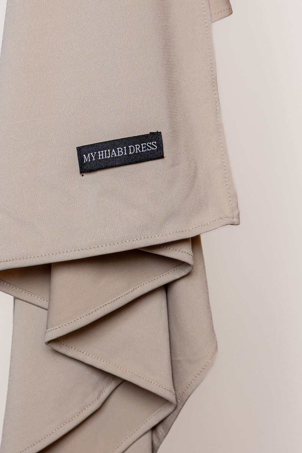 Silk jersey scarf - taupe