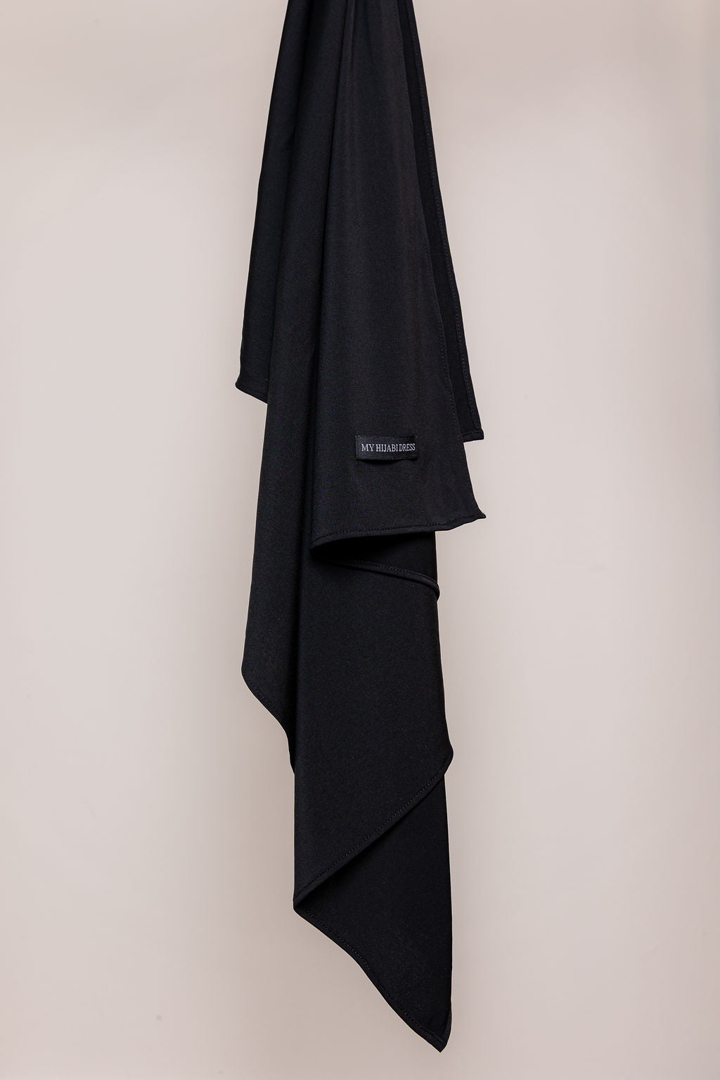 Silk jersey scarf - dark black