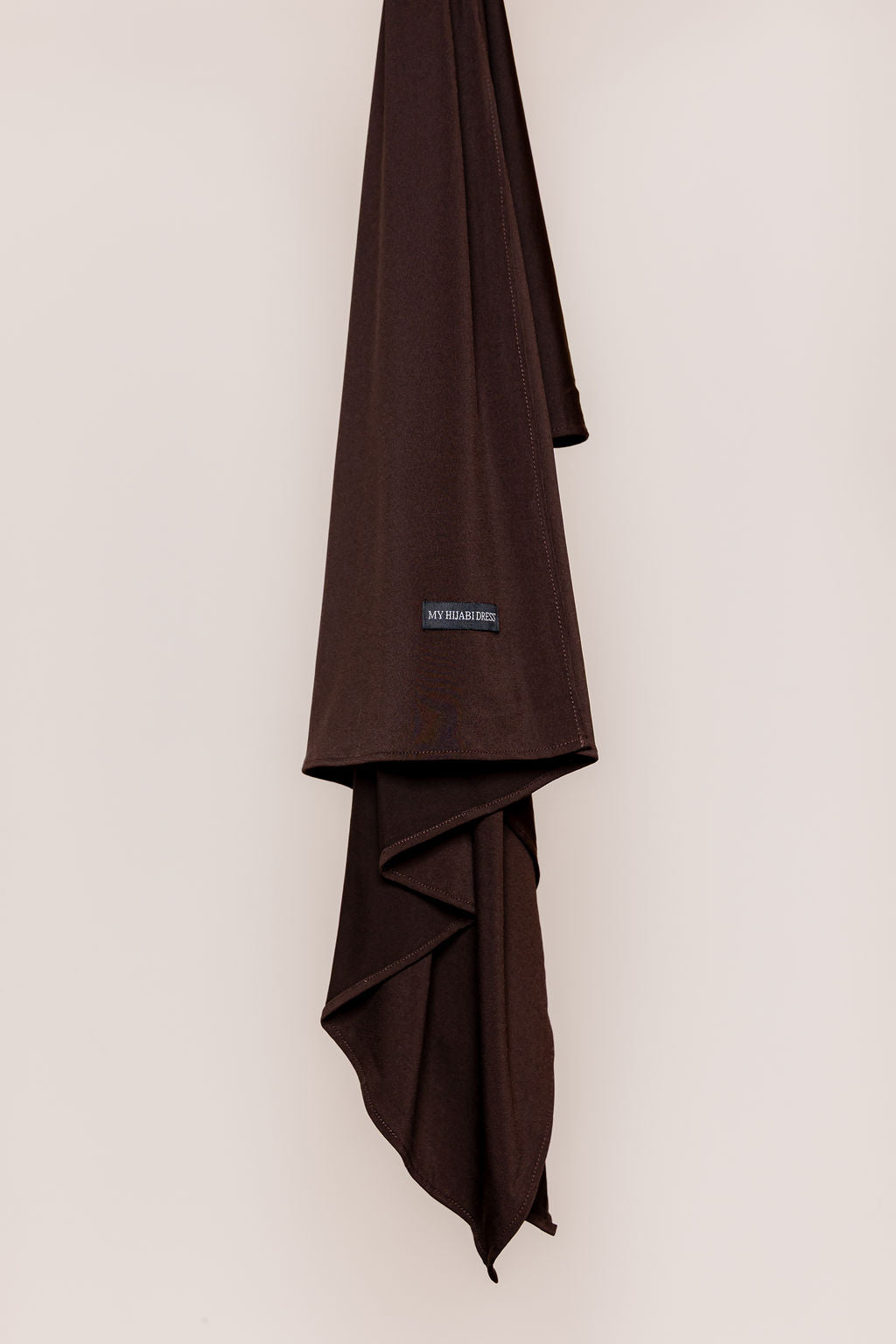 Silk jersey scarf - dark brown