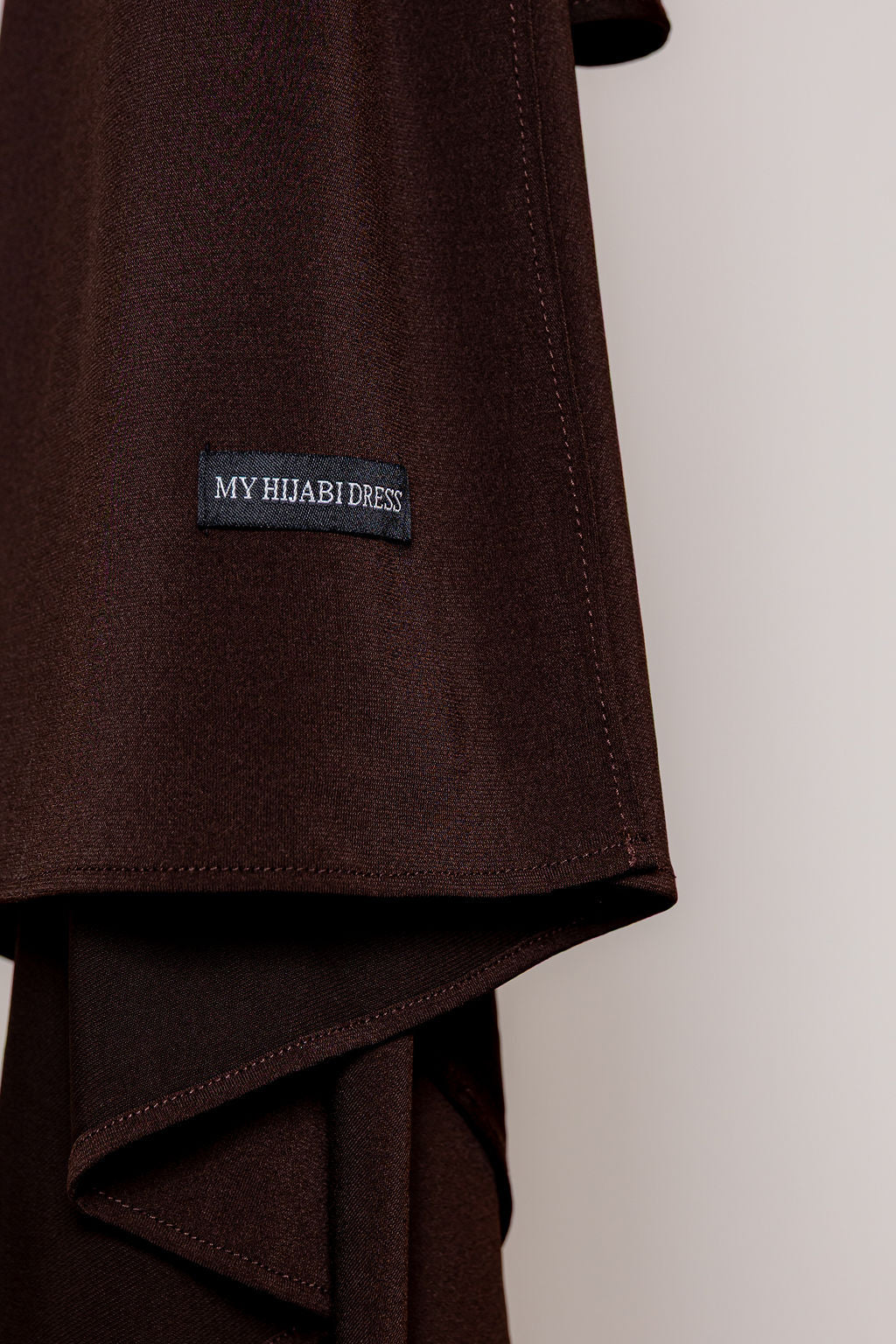 Silk jersey scarf - dark brown