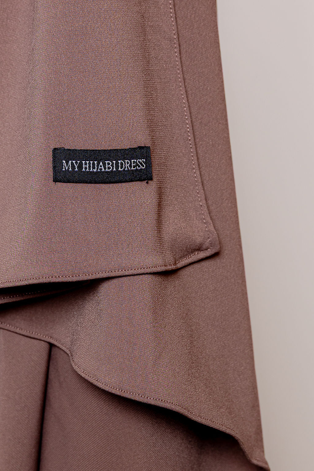 Silk jersey scarf - walnut brown