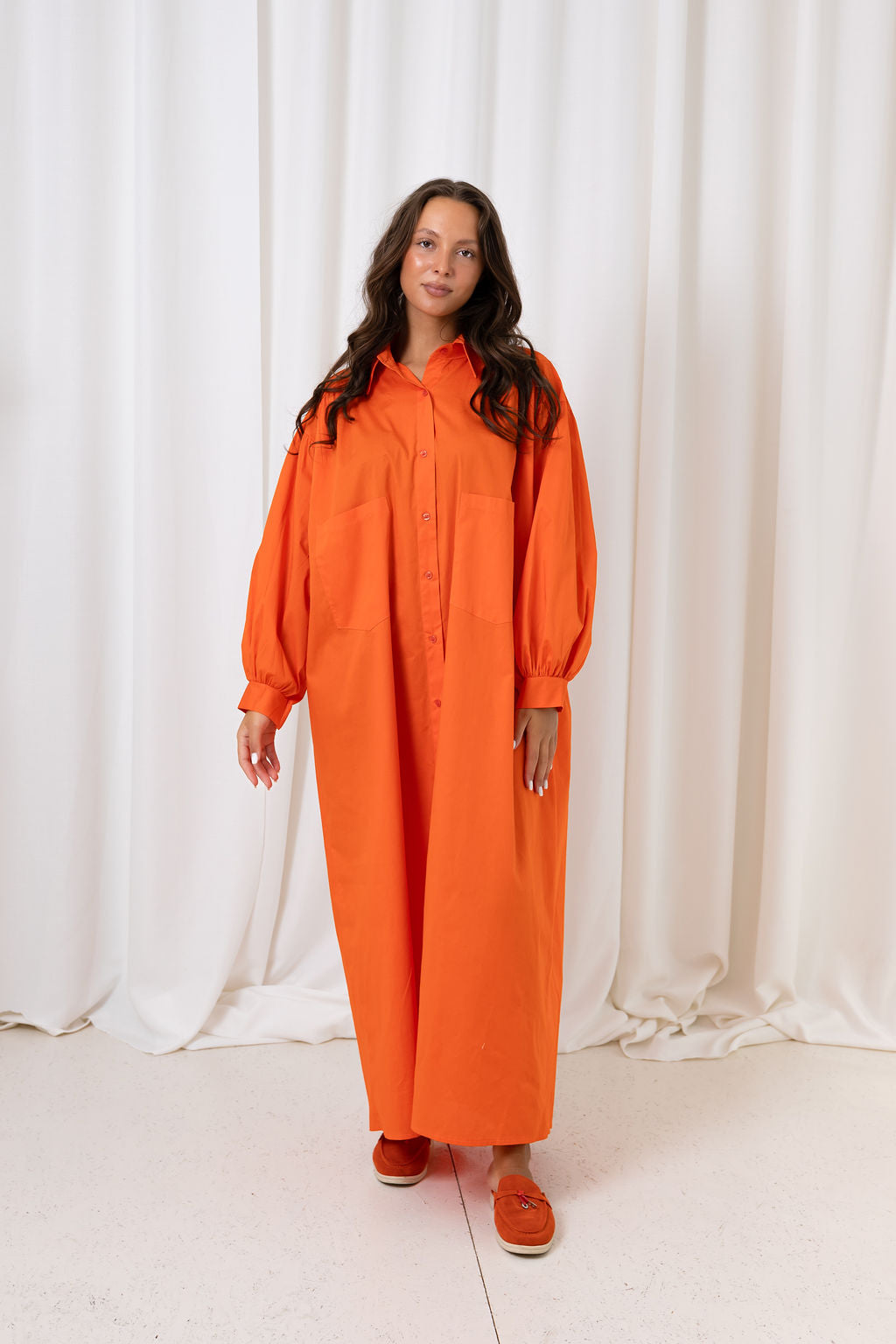 Oversized blouse- oranje