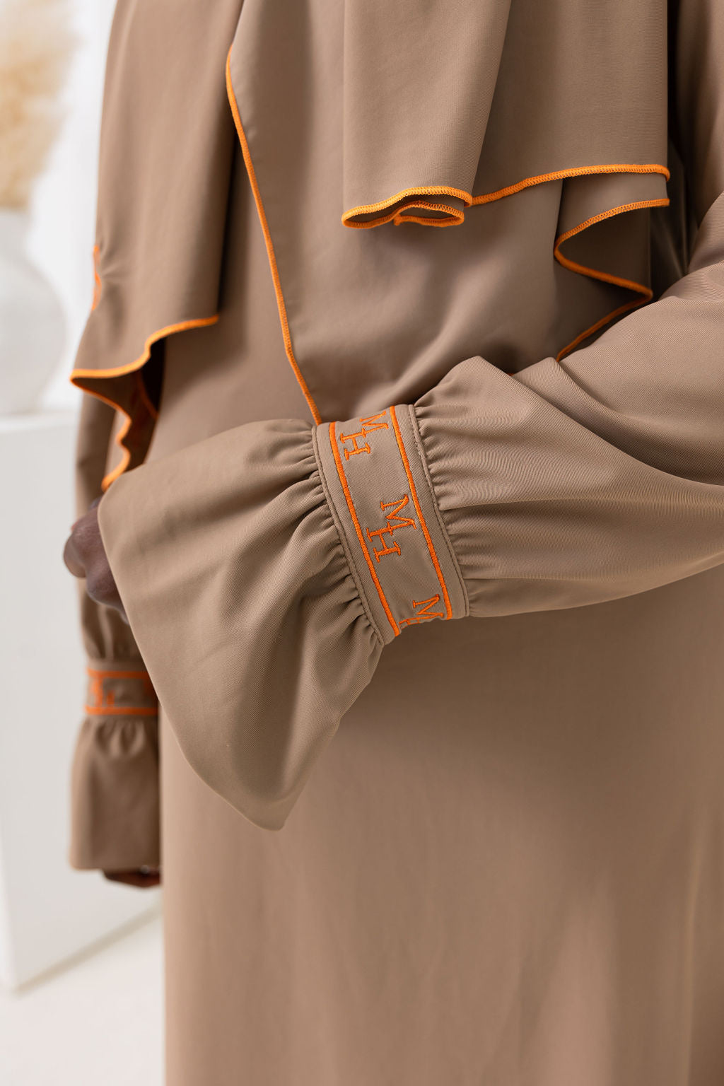 Burkini taupe oranje