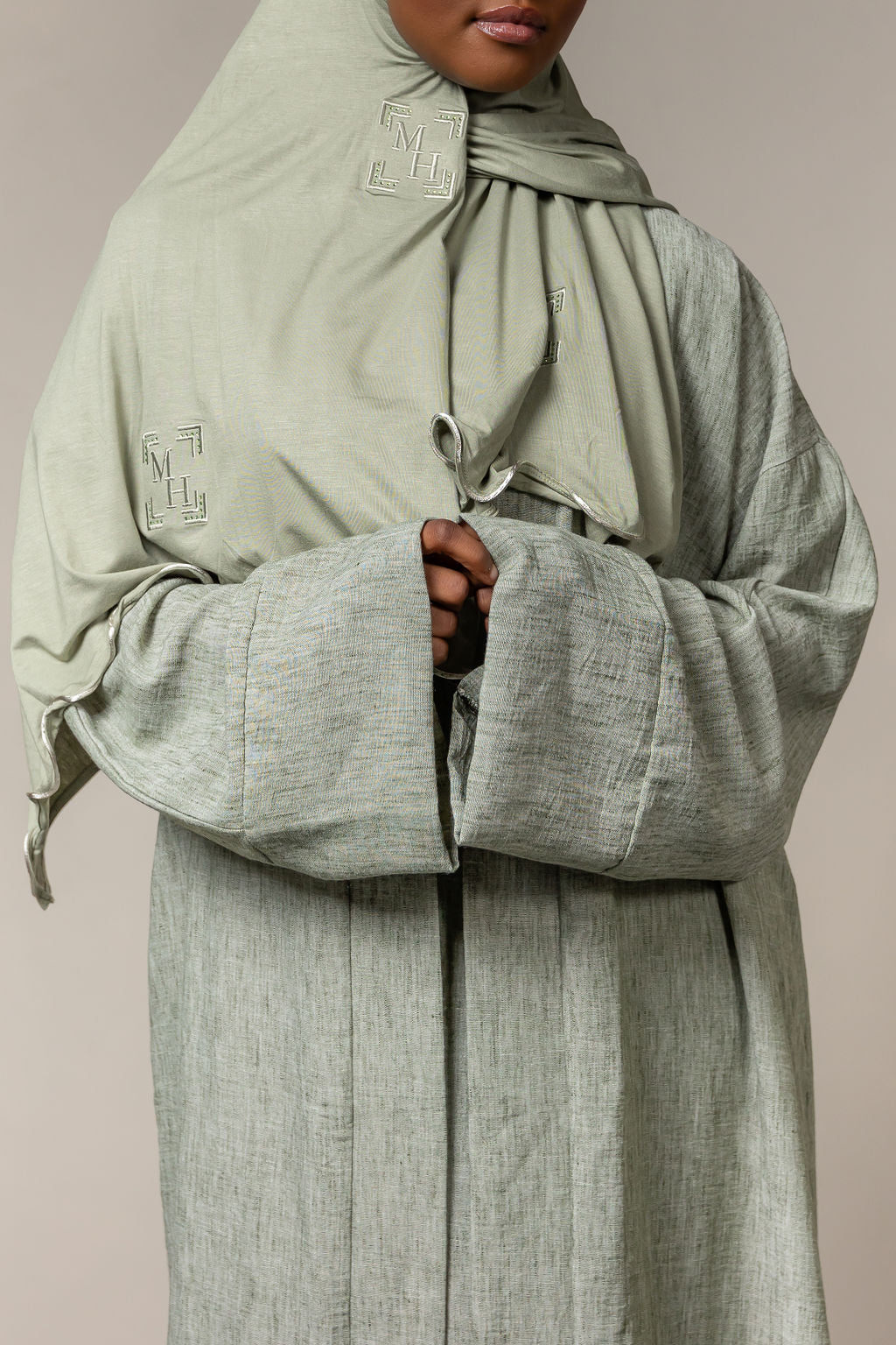 Linnen abaya - light green