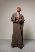 Classic Essential abaya - deep brown