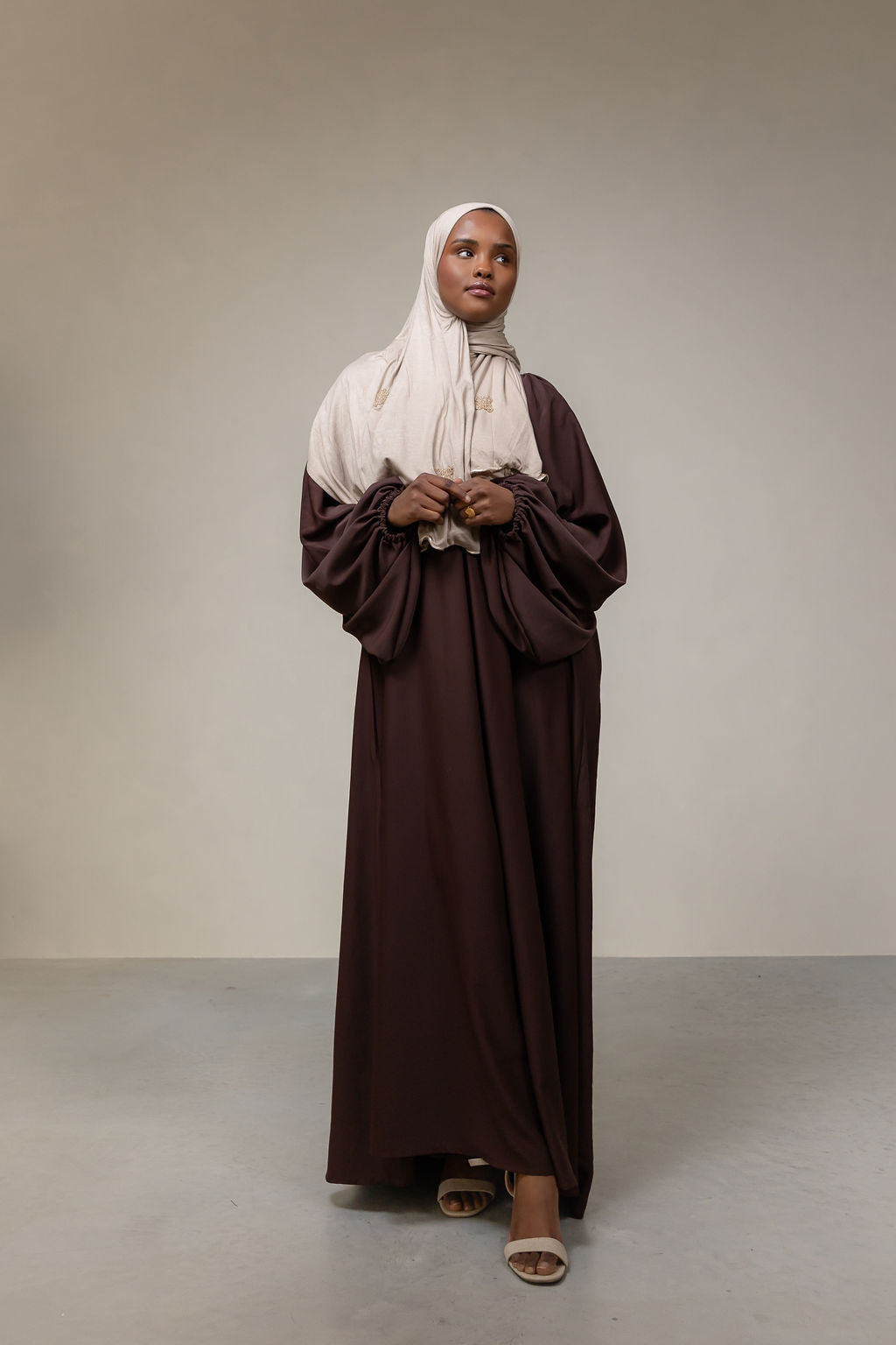 Elegante abaya- chocolate brown