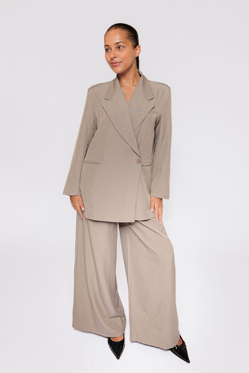 Oversized long blazer set