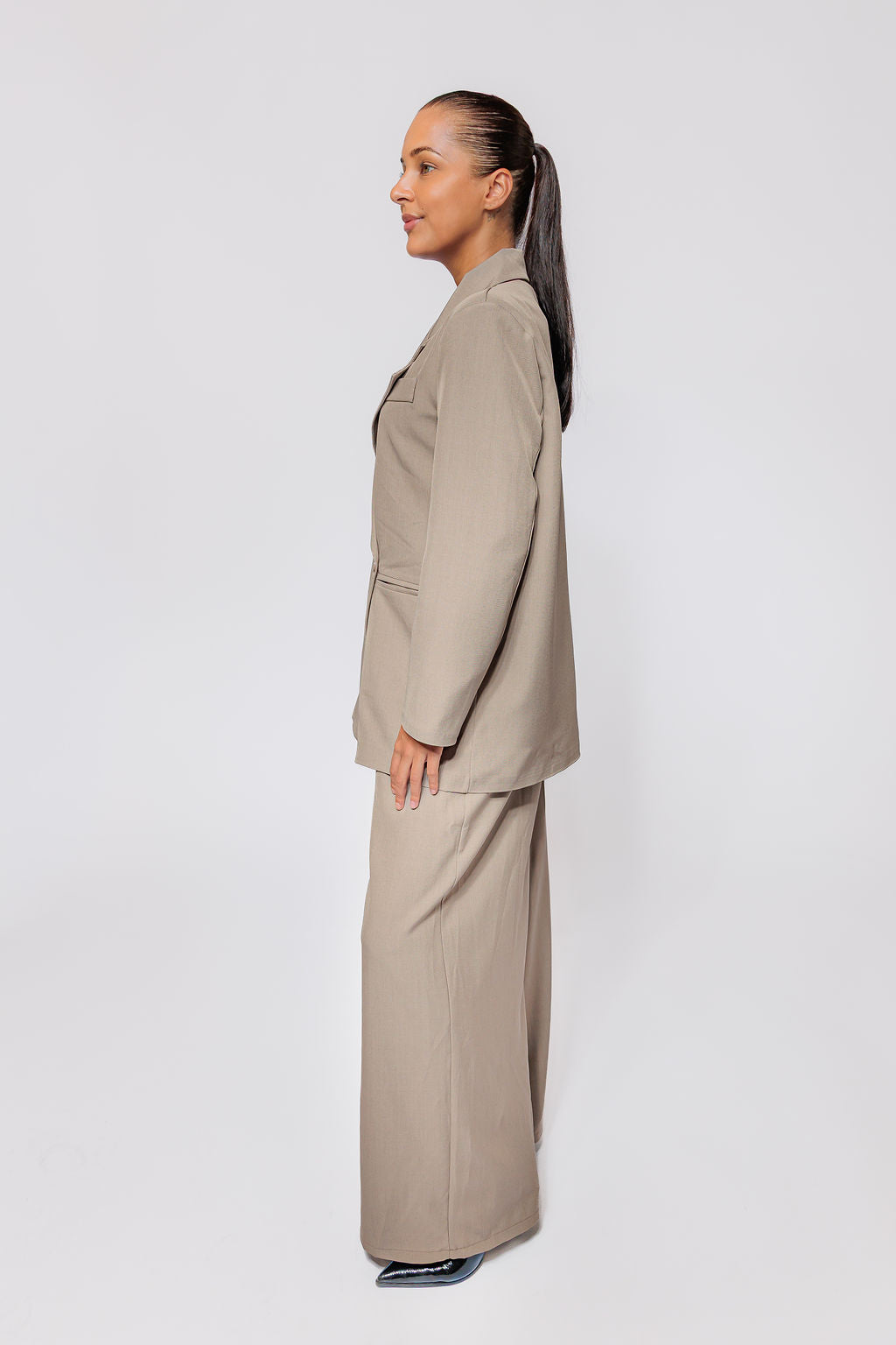 Oversized long blazer set