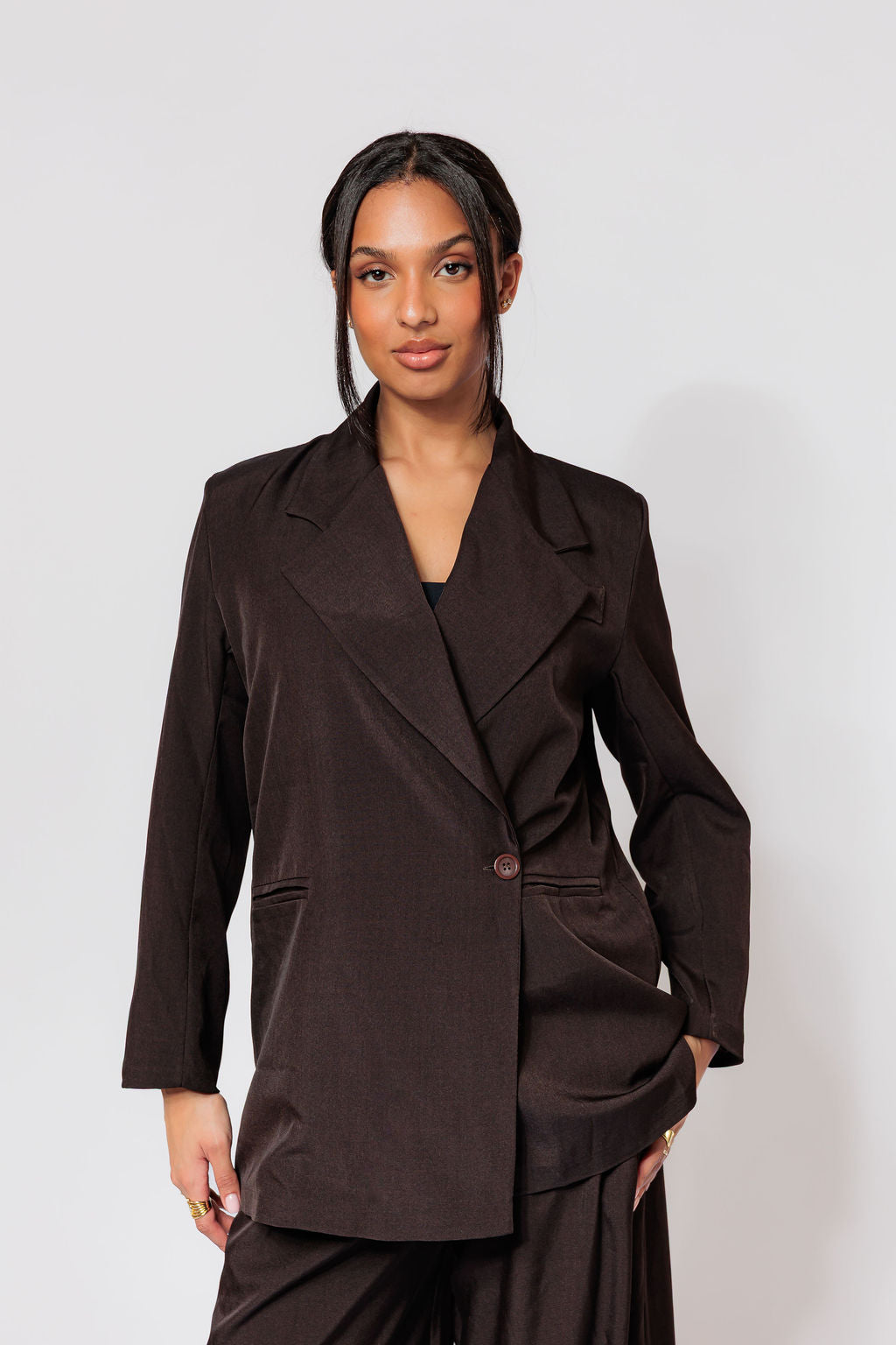 Oversized long blazer set