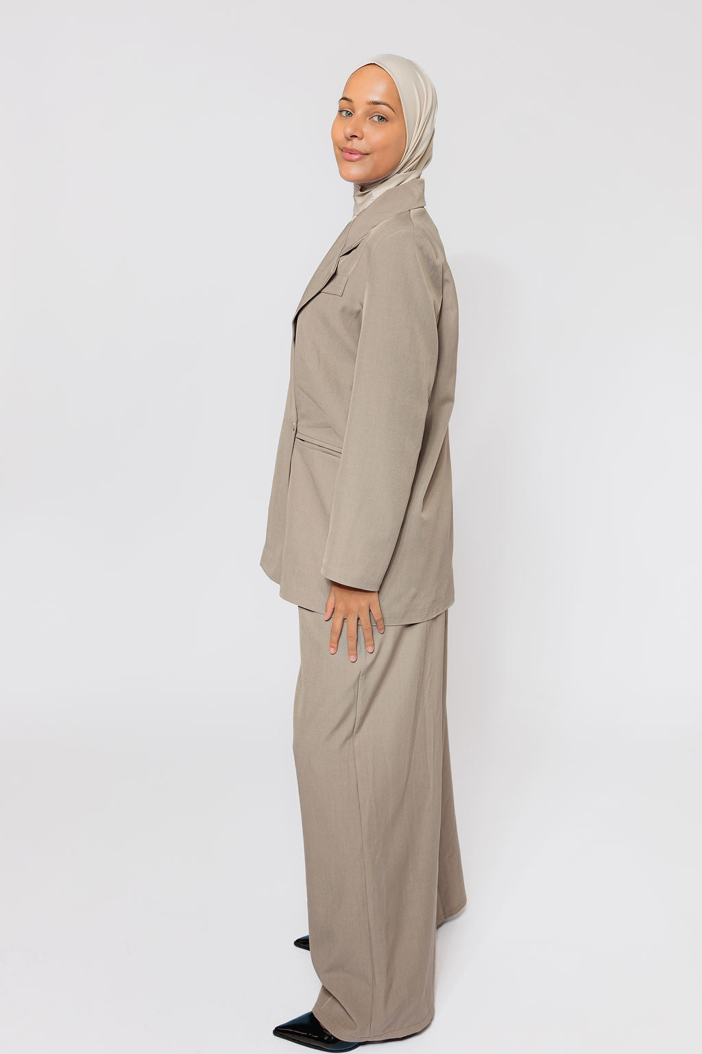 Oversized long blazer set