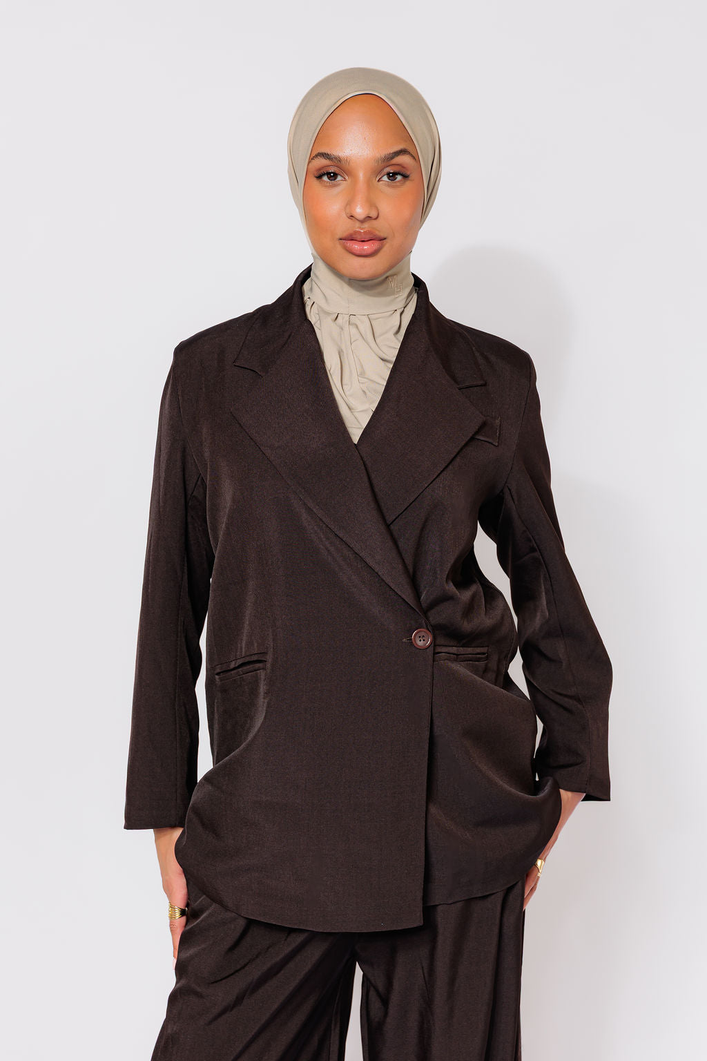 Oversized long blazer set