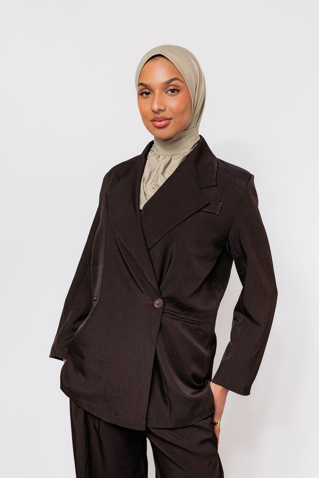 Oversized long blazer set