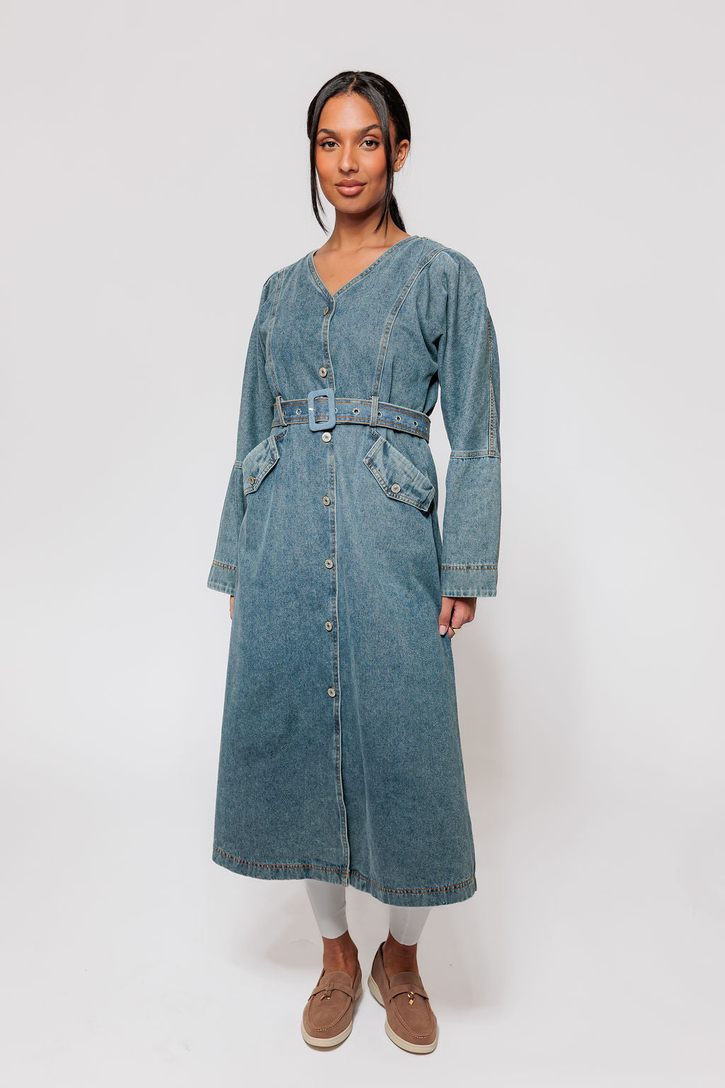 Denim Essential Belt Dress