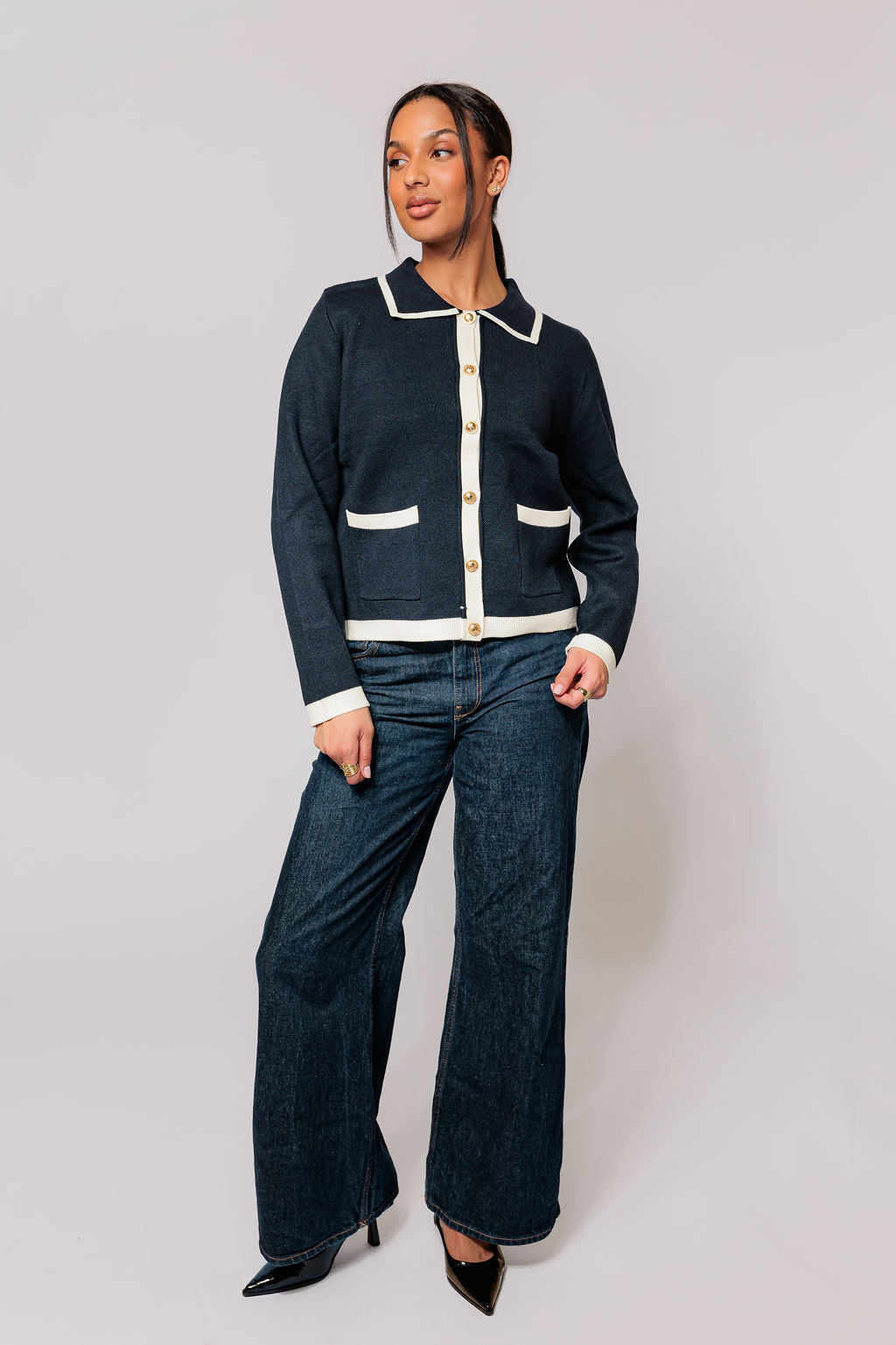 Elegante cardigan - dark blue