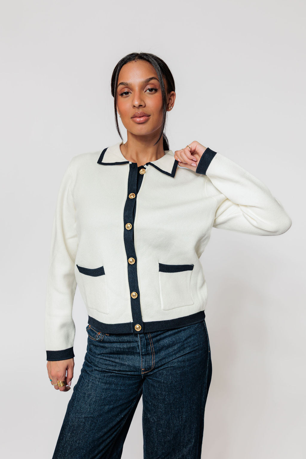 Elegante cardigan- wit