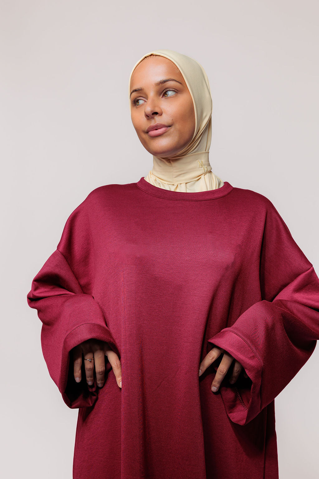 Oversized cozy sweater - bordeaux