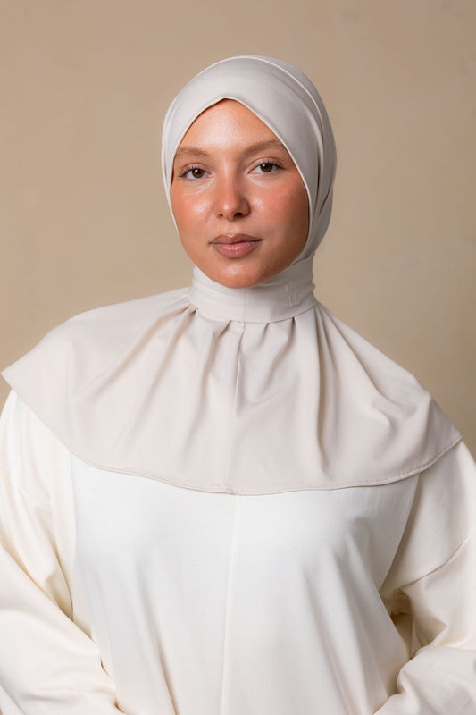 Instant silk scarf light beige