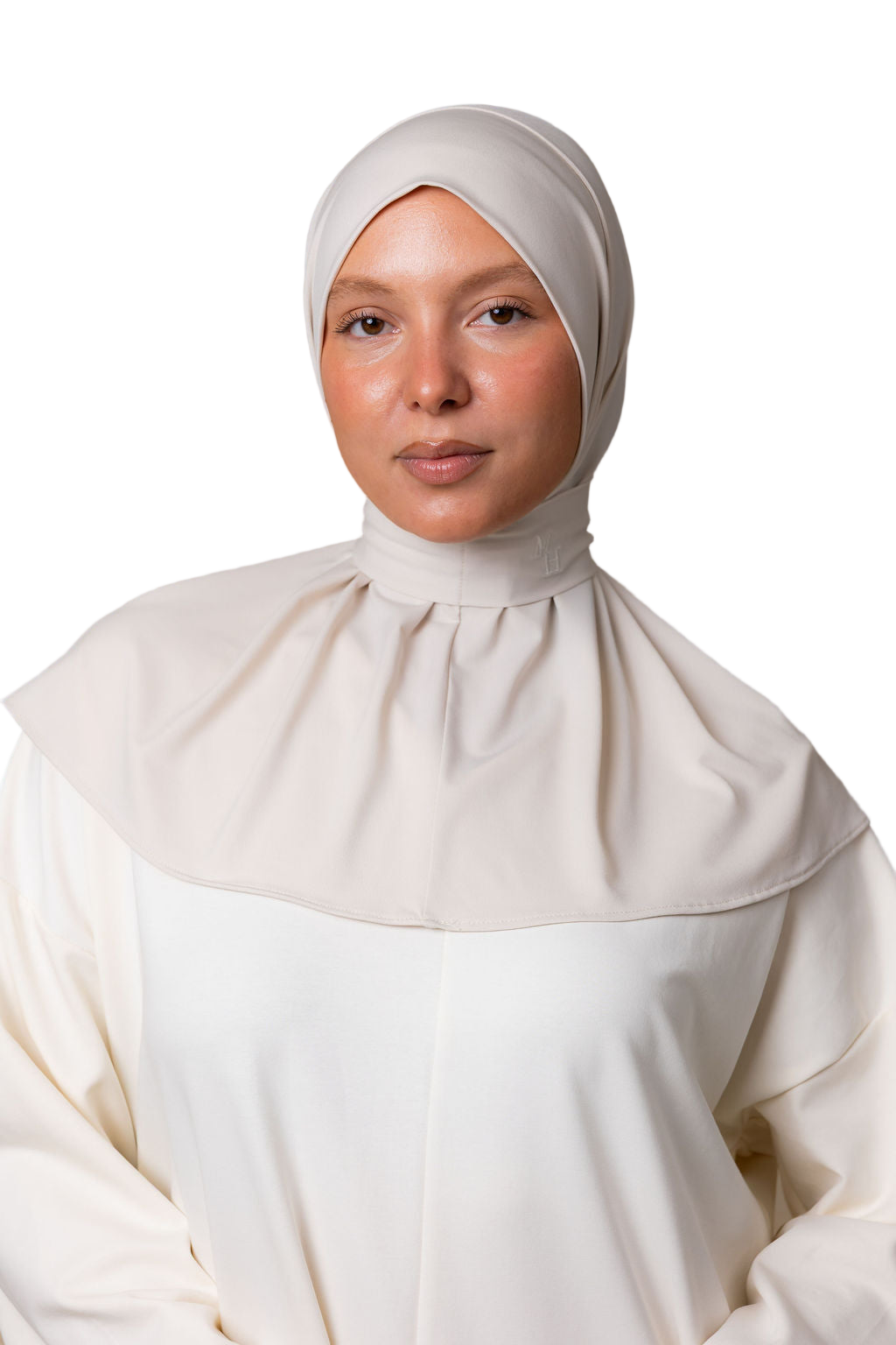 Instant silk scarf light beige