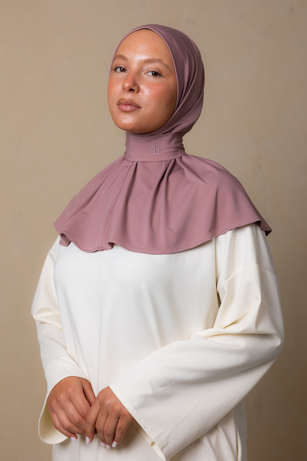 Instant silk scarf - oud roze