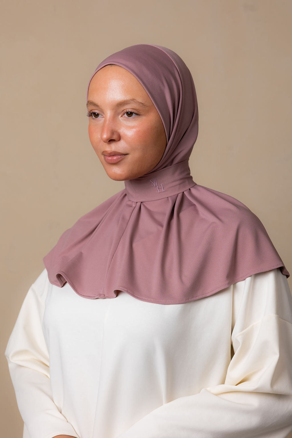 Instant silk scarf - oud roze